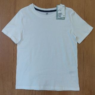 エイチアンドエイチ(H&H)のH&M 白 無地 Tシャツ 130～140cm(Tシャツ/カットソー)