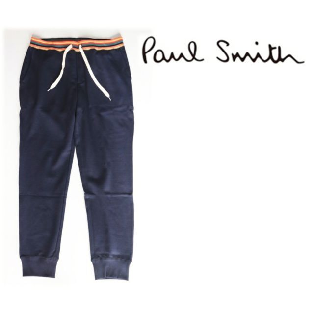 49 割引 残りわずか Paul Smith 新品タグ付 ポールスミス マルチカラーリブ スウェットパンツ リラックス 紺 L その他 メンズ Sofia Com Bo