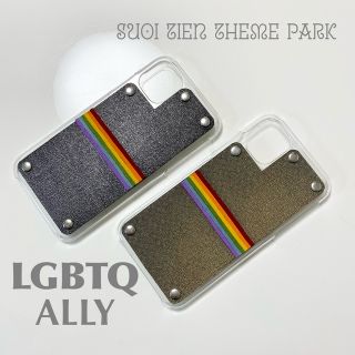 【S-56】LGBTQ レインボー アライ iPhone11 スマホケース(iPhoneケース)