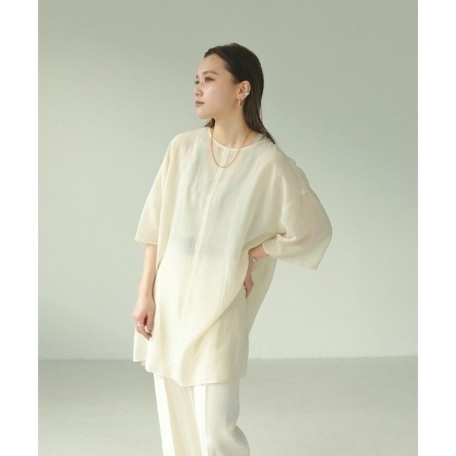 【美品】TODAYFUL Sheer Over Blouse 夏半袖ブラウス