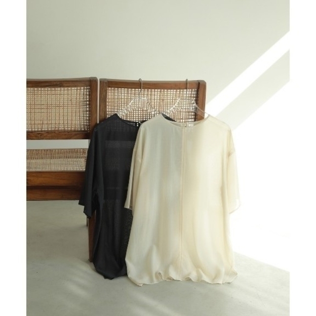 TODAYFUL(トゥデイフル)の【美品】TODAYFUL Sheer Over Blouse 夏半袖ブラウス レディースのトップス(シャツ/ブラウス(長袖/七分))の商品写真