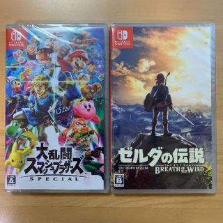 ニンテンドースイッチ(Nintendo Switch)の新品未開封 大乱闘スマッシュブラザーズ ゼルダの伝説 ブレスオブザワイルド(家庭用ゲームソフト)