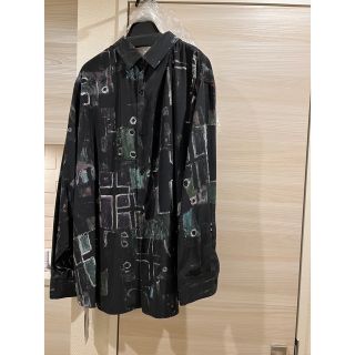 ラッドミュージシャン(LAD MUSICIAN)の BACK-FRONT SHIRT 44サイズ　Green 新品(シャツ)