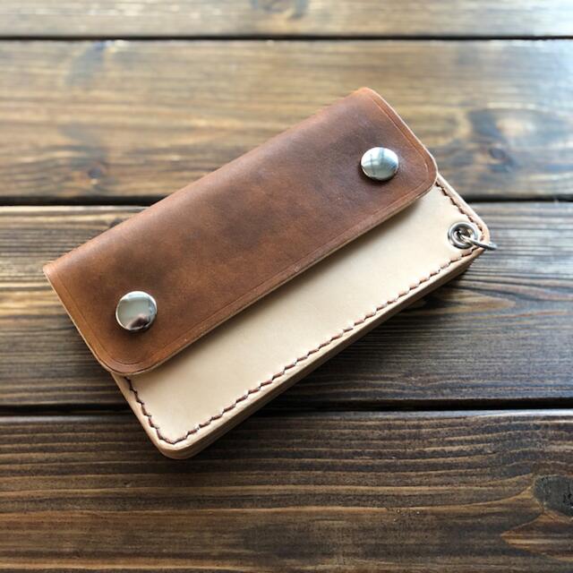 ☆ハンドメイド 272☆本革 牛革 ヌメ革 総手縫い ミドルトラッカー