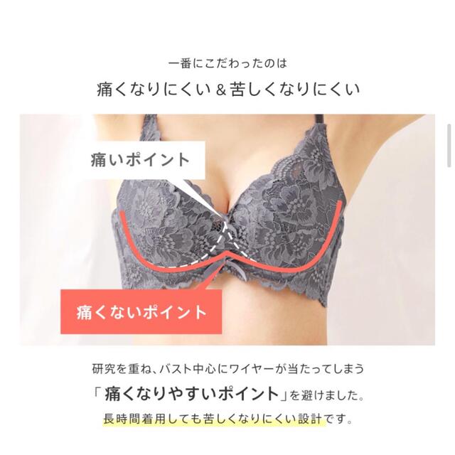 脇高 ブラジャー レース 脇高ブラ 大きいサイズ 脇肉ブラジャー 補正 レディースの下着/アンダーウェア(ブラ)の商品写真