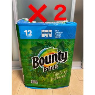 コストコ(コストコ)のBOUNTY キッチンペーパー　12ロール x 2袋(収納/キッチン雑貨)