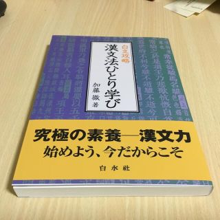 白文攻略　漢文法ひとり学び(文学/小説)