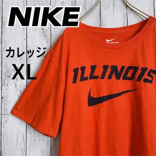 ナイキ(NIKE)のNIKEカレッジ ビッグスウッシュ XLオーバーサイズ オレンジ イリノイ大学(Tシャツ/カットソー(半袖/袖なし))