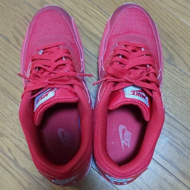 NIKE(ナイキ)のNIKE/ナイキ★AIR MAX90/エアマックス90★赤×銀★27.5cm メンズの靴/シューズ(スニーカー)の商品写真