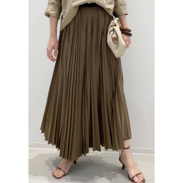 キュプラ100％生産国アパルトモン＊ Pleats Skirt  Lisier