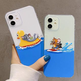 トムとジェリー　シンプル　iPhoneケース　iPhone13miniケース(iPhoneケース)