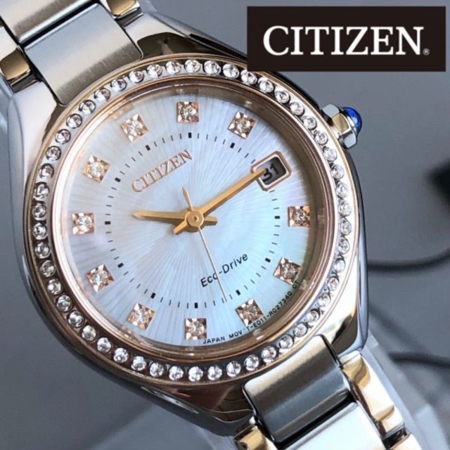 CITIZEN★スワロフスキーダイヤ 腕時計 ソーラー シチズン レディース新品納品するもの