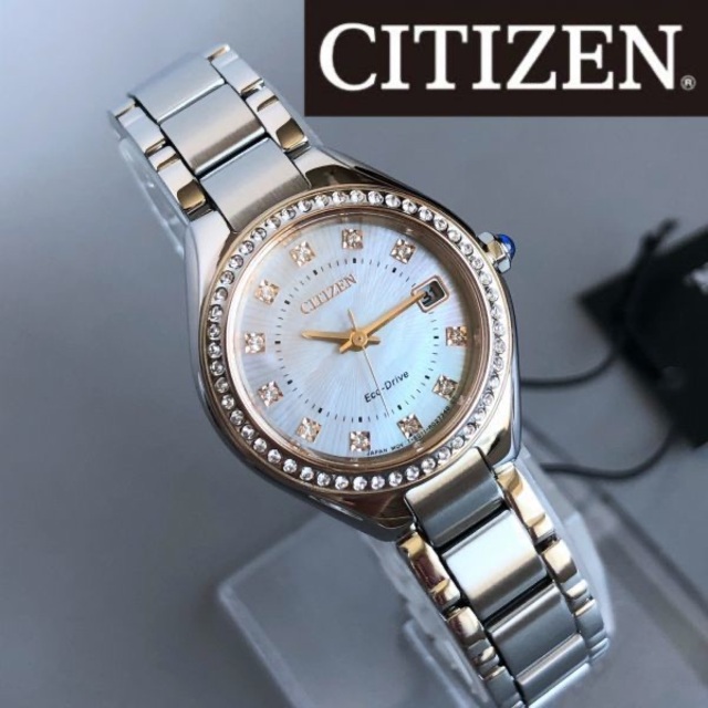 CITIZEN★スワロフスキーダイヤ 腕時計 ソーラー シチズン レディース新品納品するもの