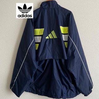 アディダス(adidas)のadidas 90s 万国旗 銀タグ ナイロンジャケット ネイビー 黄緑 USA(ナイロンジャケット)