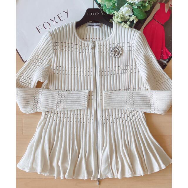 極美品!FOXEYアレグロカーディガン 40 Rene-eastgate.mk