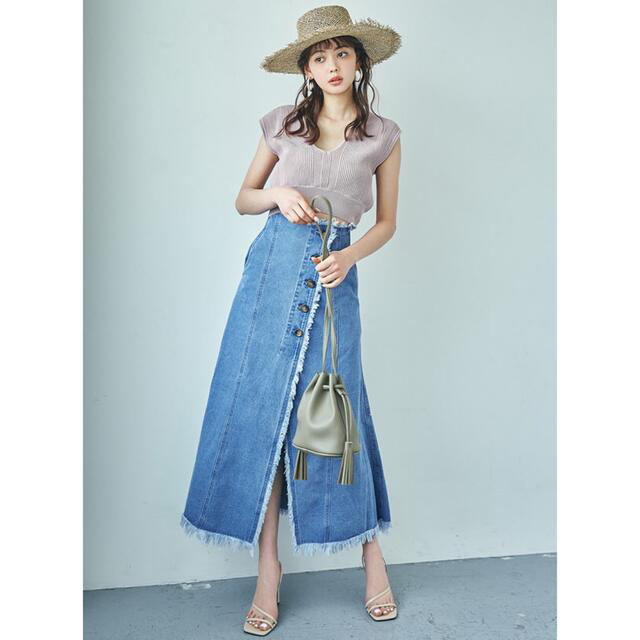 GRL(グレイル)のデニムフリンジスカート♡ レディースのスカート(ロングスカート)の商品写真