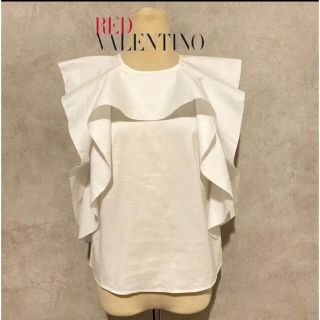 レッドヴァレンティノ(RED VALENTINO)のレッドヴァレンティノ フリル ブラウス おしゃれ 可愛い  セレブ(シャツ/ブラウス(半袖/袖なし))