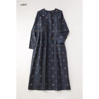 ジェーンマープル(JaneMarple)のBritish jacquard tablier dress(ロングワンピース/マキシワンピース)