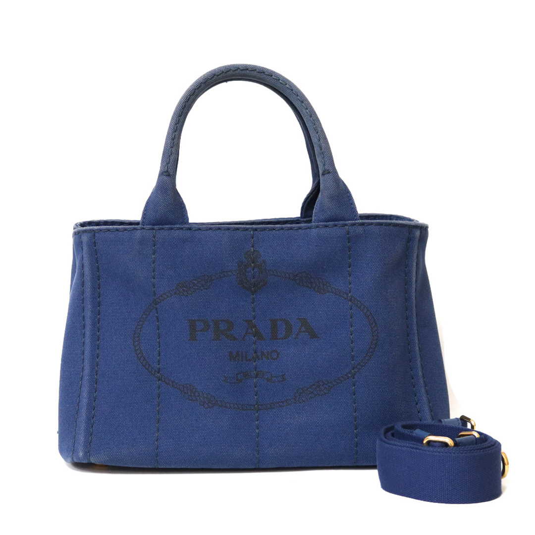 【限界値下げ祭】プラダ PRADA カナパトートSS ショルダーバッグ ブルー レディース