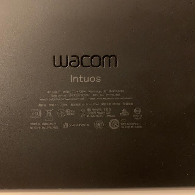 Wacom(ワコム)のワコム Intuos Small ワイヤレス ブラック CTL-4100WL スマホ/家電/カメラのPC/タブレット(PC周辺機器)の商品写真