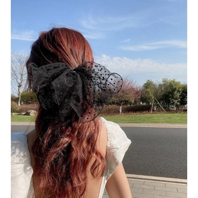 新品 レース リボン ヘアクリップ 大人可愛い おしゃれ バレッタ