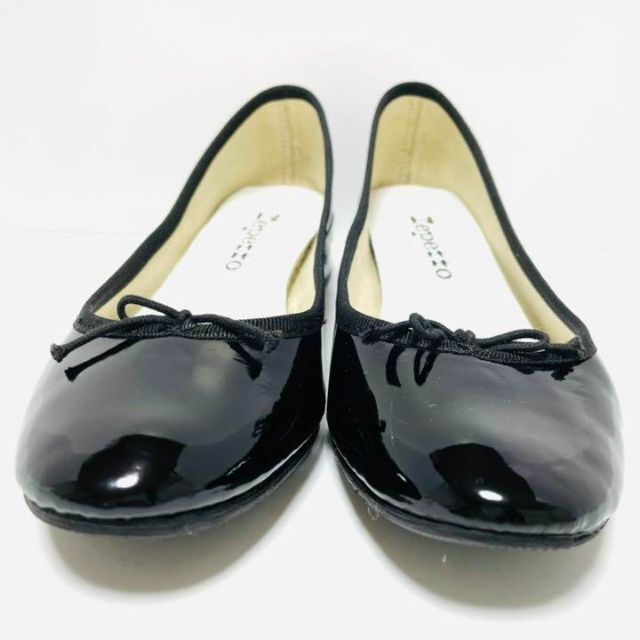 【美品】レペット 36.5(約23㎝）Repetto バレエシューズ　エナメル黒 4