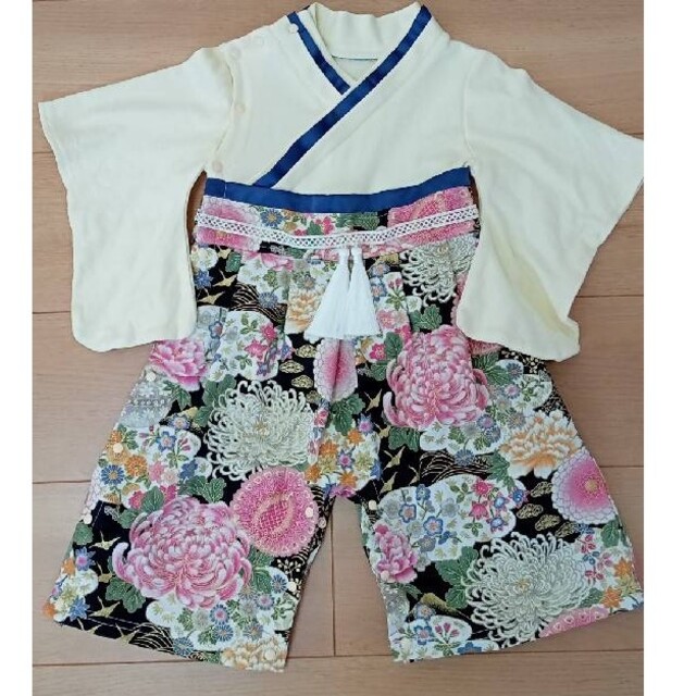 ベビー袴ロンパース キッズ/ベビー/マタニティのベビー服(~85cm)(ロンパース)の商品写真