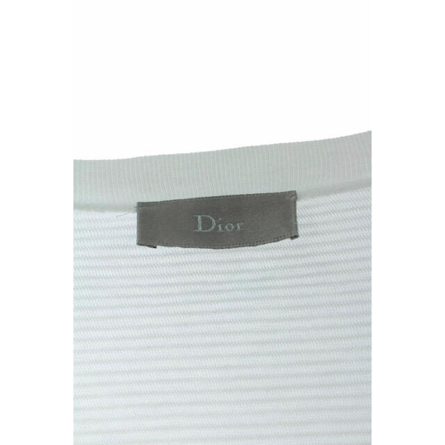 DIOR HOMME(ディオールオム)の美品 Dior Homme ディオールオム Tシャツ 白 ホワイト ボーダー メンズのトップス(Tシャツ/カットソー(半袖/袖なし))の商品写真