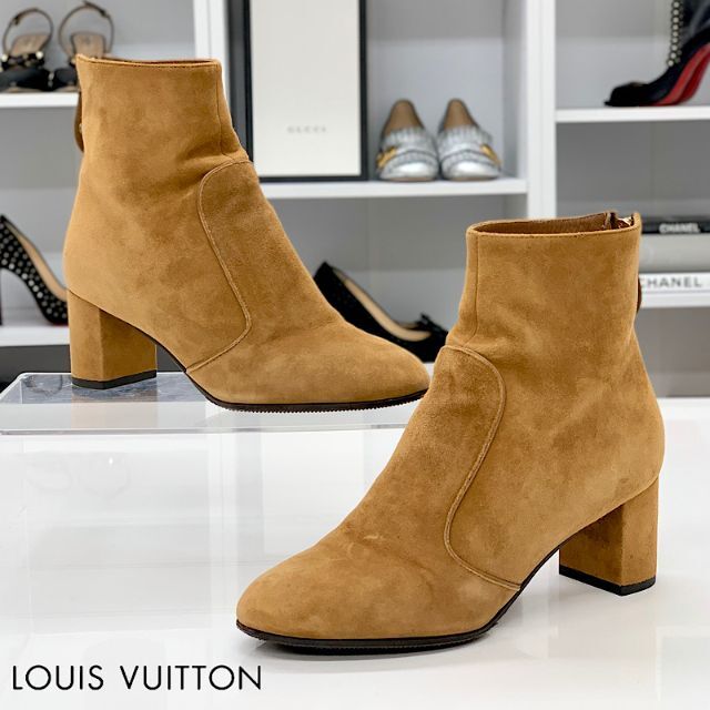 LOUIS VUITTON - 3725 ヴィトン スウェード ショートブーツ ブラウンの