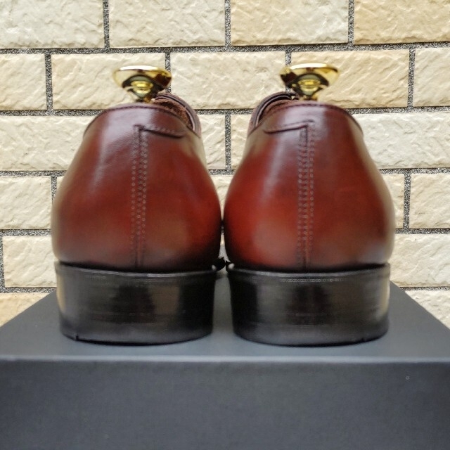 三陽山長 弦六郎 6 (24㎝) ブラウン パンチドキャップトゥ セントラル靴製
