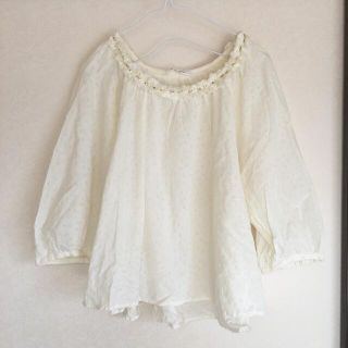 ビュルデサボン(bulle de savon)のビーズ刺繍♡ふんわり水玉ブラウス(シャツ/ブラウス(長袖/七分))