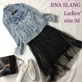 アールエヌエー(RNA)の【セール】RNA SLANG デニムジャケット Mサイズ ウォッシュ加工(Gジャン/デニムジャケット)