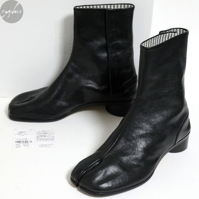 Maison Martin Margiela(マルタンマルジェラ)の41 26cm 新品 21SS メゾンマルジェラ レザー 足袋 ブーツ 黒 タビ メンズの靴/シューズ(ブーツ)の商品写真