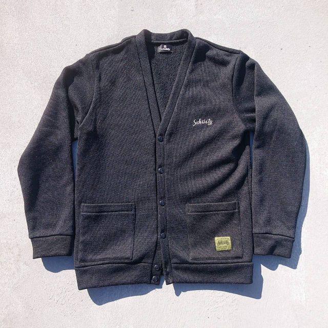 Subciety(サブサエティ)の【USED】希少 Subciety サブサエティ カーディガン　ワンポイント メンズのトップス(カーディガン)の商品写真