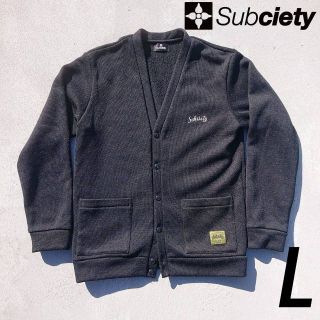 サブサエティ(Subciety)の【USED】希少 Subciety サブサエティ カーディガン　ワンポイント(カーディガン)