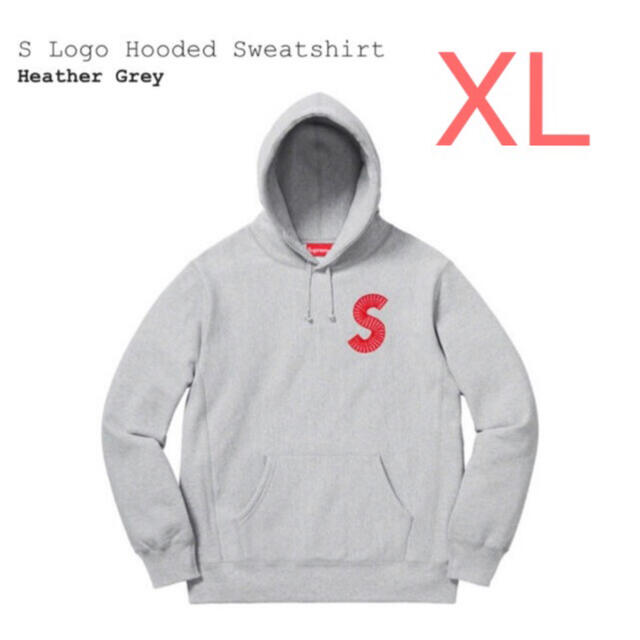 Supreme S Logo Hooded Sweatshirt XL Grey