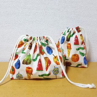 【再販】はらぺこあおむし　お弁当袋&コップ袋セット(外出用品)