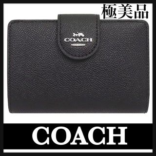 COACH - COACH✨未使用品✨コンパクトウォレット、財布、折り財布、黒 ...