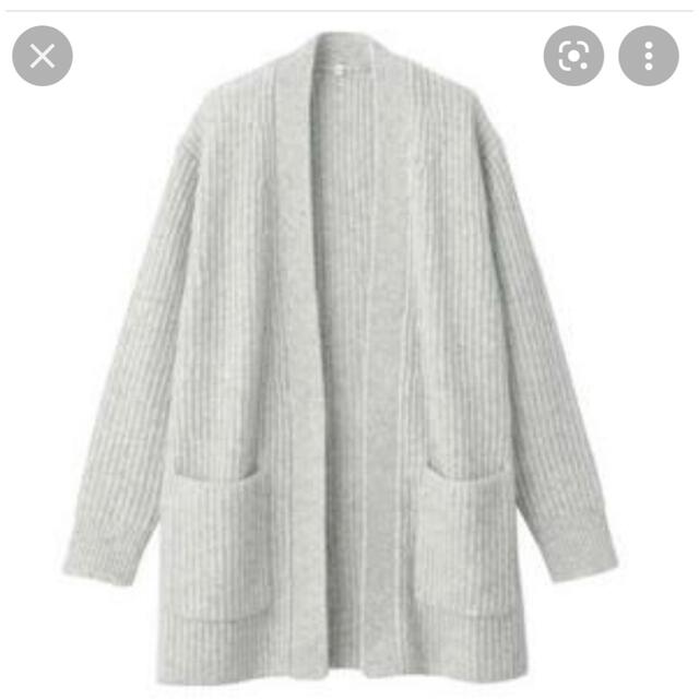 MUJI (無印良品)(ムジルシリョウヒン)の新品★無印良品ヤク入りウールカーディガンライトグレー レディースのトップス(カーディガン)の商品写真