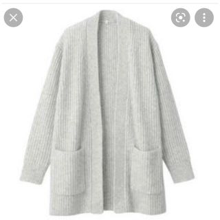 ムジルシリョウヒン(MUJI (無印良品))の新品★無印良品ヤク入りウールカーディガンライトグレー(カーディガン)