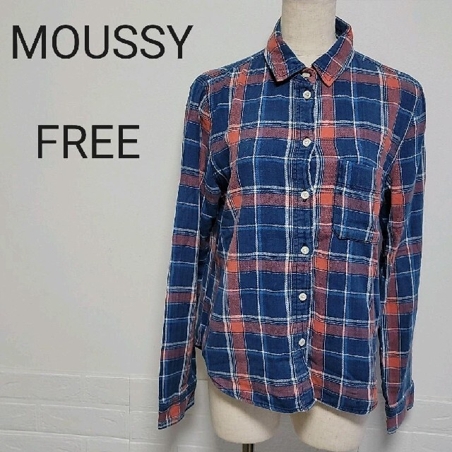 moussy シャツ　ブルー