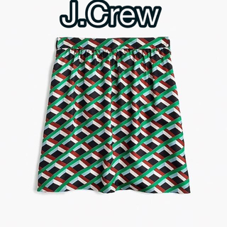 ジェイクルー(J.Crew)のJ.crew ジェイクルー Ratti　シルク　ジオメトリック柄　 スカート(ひざ丈スカート)
