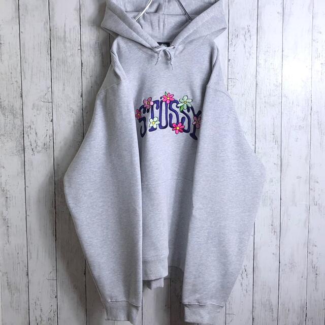 美品】【ビッグシルエット】ステューシー 刺繍ロゴ アーチロゴ