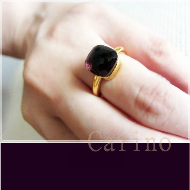 大粒 キャンディリング パープル 9－１7.5号 レディースのアクセサリー(リング(指輪))の商品写真
