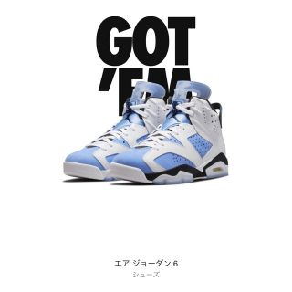 ナイキ(NIKE)のNike Air Jordan 6 UNC(スニーカー)