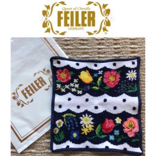 フェイラー(FEILER)の【お探しの方に‼︎完売人気商品】フェイラー　チェスティ　花柄　ドット　ネイビー(ハンカチ)