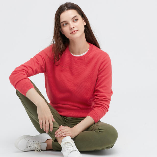 UNIQLO(ユニクロ)のウォッシャブルコットンクルーネックセーター　 レディースのトップス(ニット/セーター)の商品写真