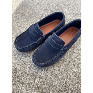 ザラキッズ(ZARA KIDS)のZARA キッズ　子供　スウェード　ローファー　ネイビー(ローファー)