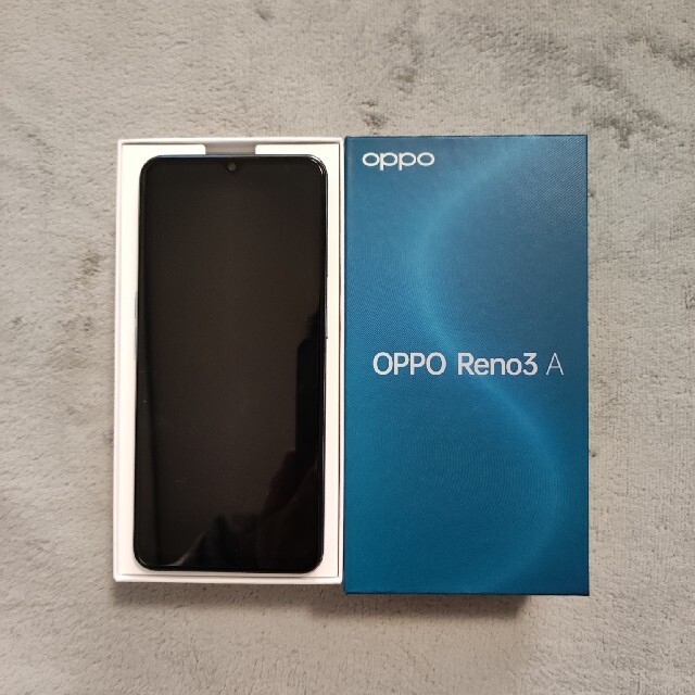 OPPO(オッポ)の楽天　OPPO Reno3 A 128GB ホワイト SIMフリー 中古美品 スマホ/家電/カメラのスマートフォン/携帯電話(スマートフォン本体)の商品写真