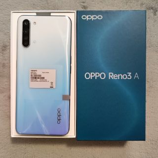 オッポ(OPPO)の楽天　OPPO Reno3 A 128GB ホワイト SIMフリー 中古美品(スマートフォン本体)